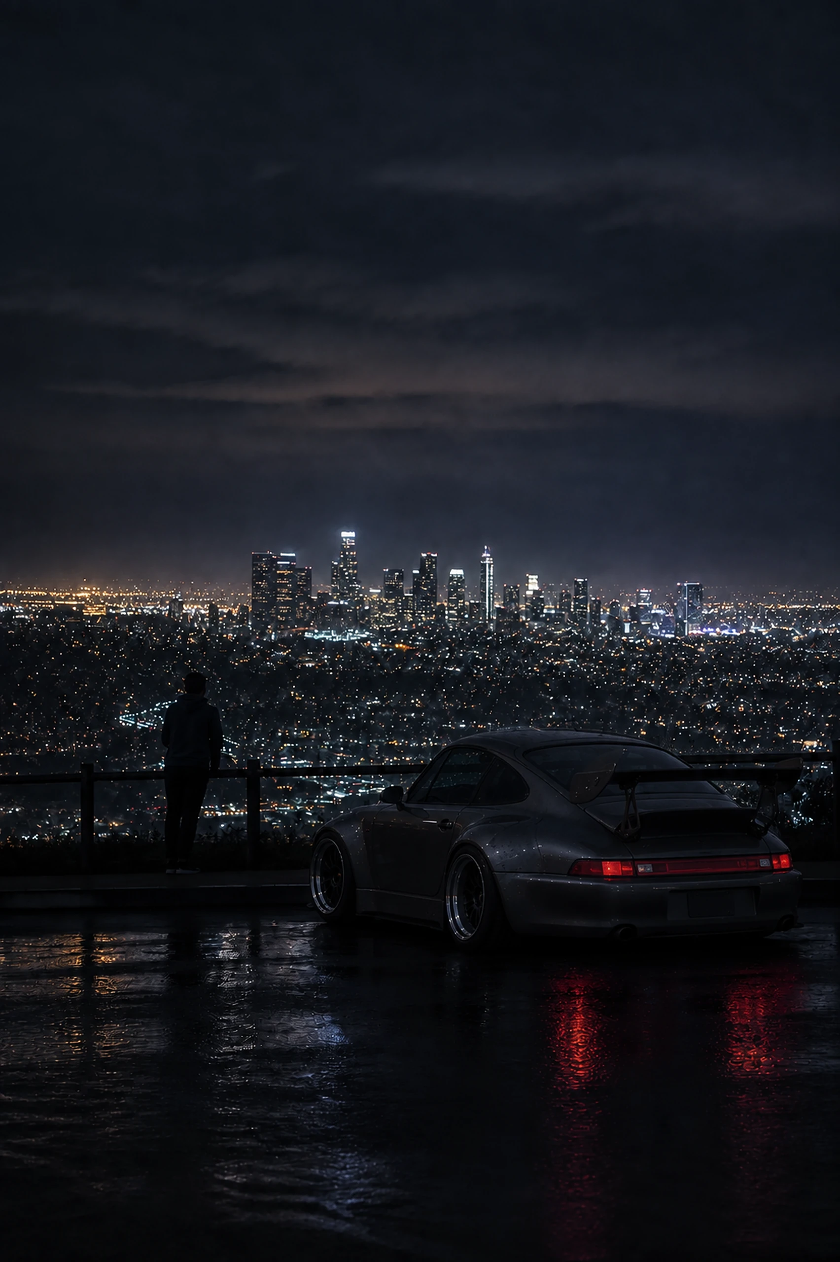 RWB 993 Los Angeles overlook — photograph by QDowne
