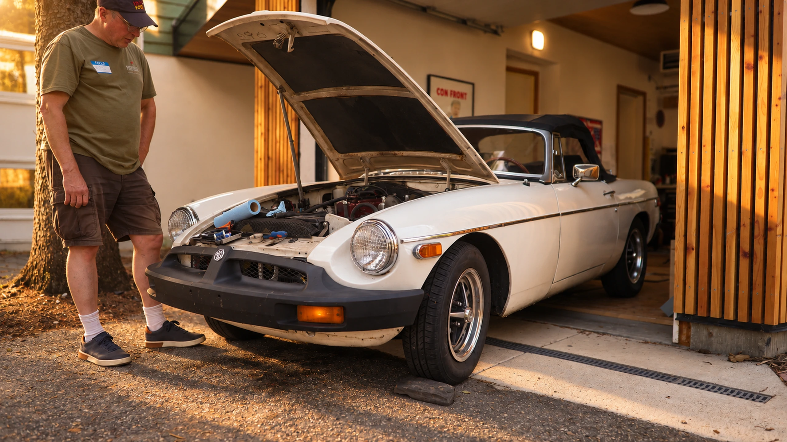 Classic MG at golden hour — final select 01 — photograph by QDowne